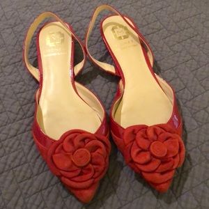 Red sling back sandals sz 6.5 by Monet